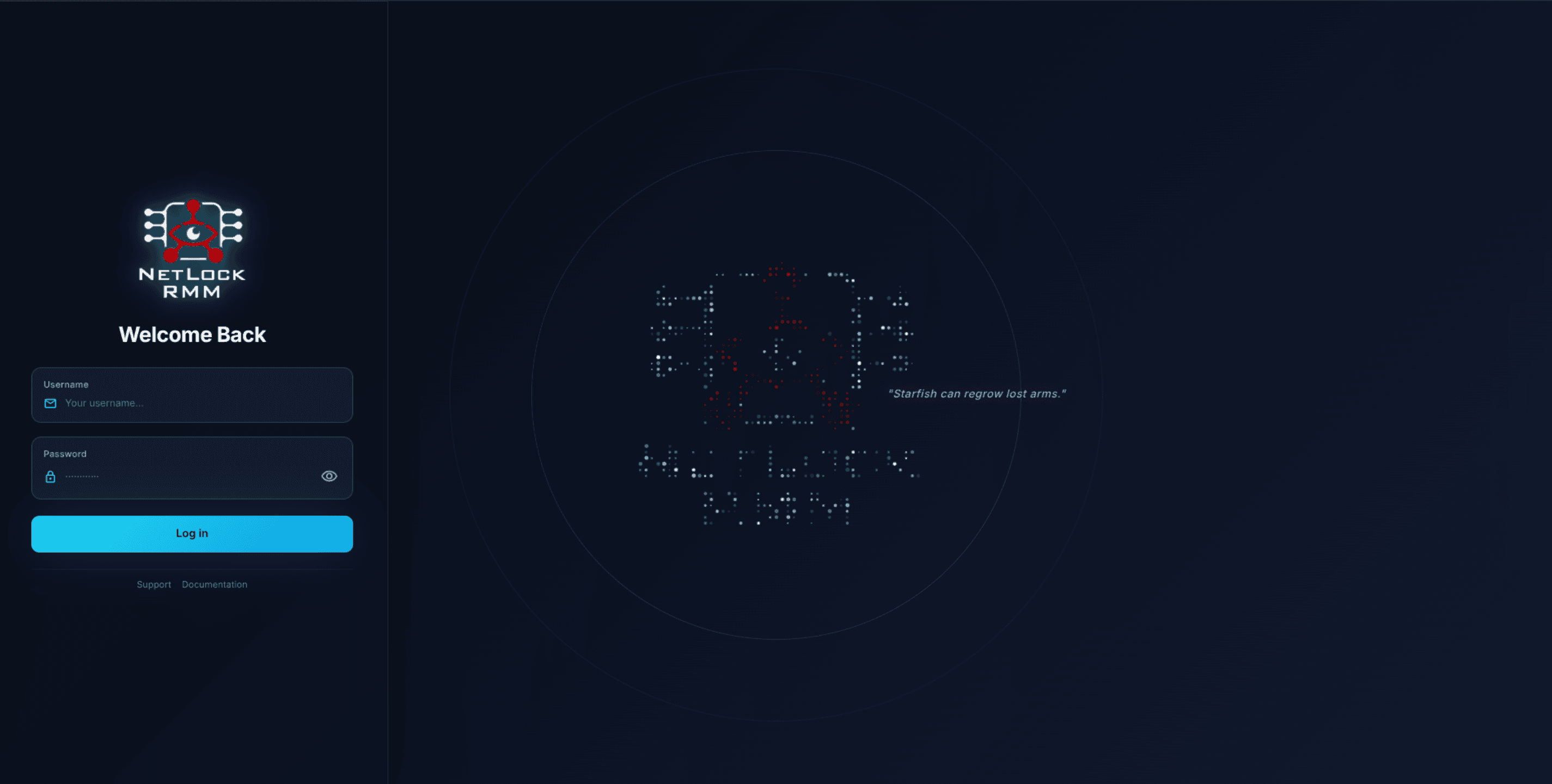NetLock RMM Web Console login page