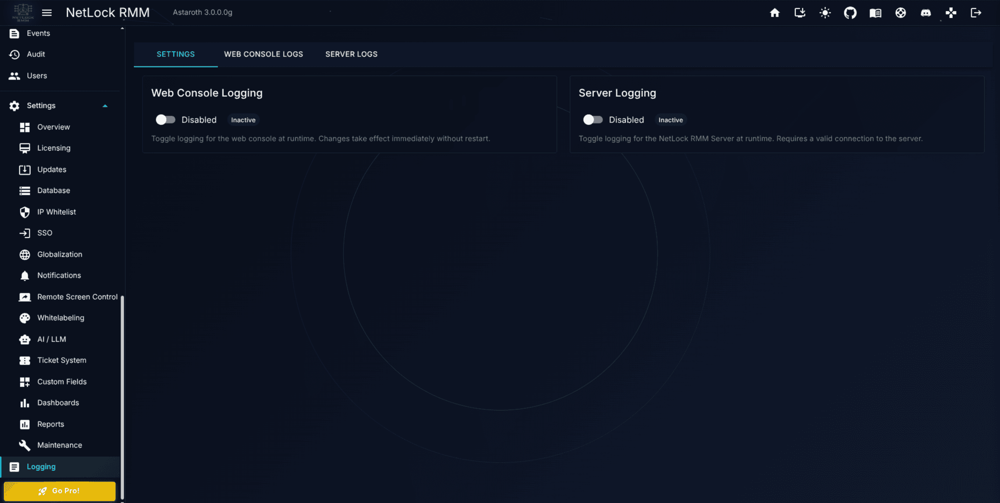 Logging & protocols — NetLock RMM Documentation